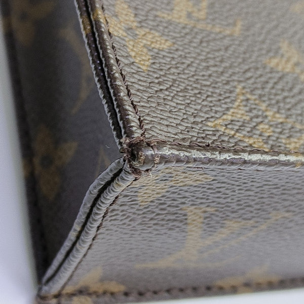 SAC PLAT Mini Monogram Coated Canvas Brown