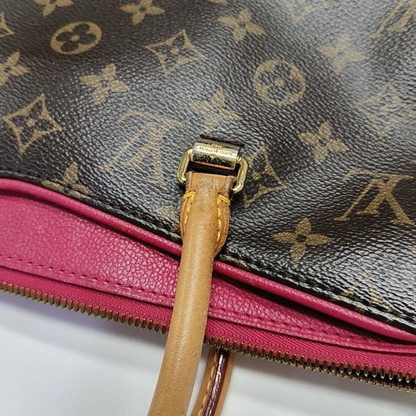 PALLAS MM Monogram Coated Canvas Brown
