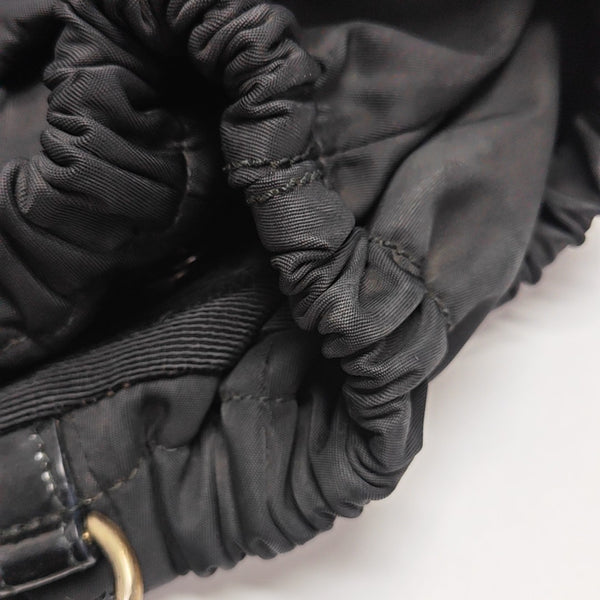 Fabric Top Handle Bag Black