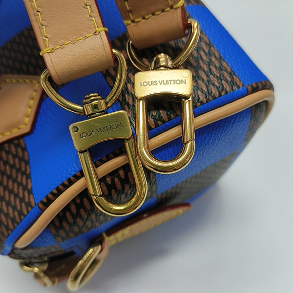 SPEEDY Super Mini Damier Coated Canvas Blue