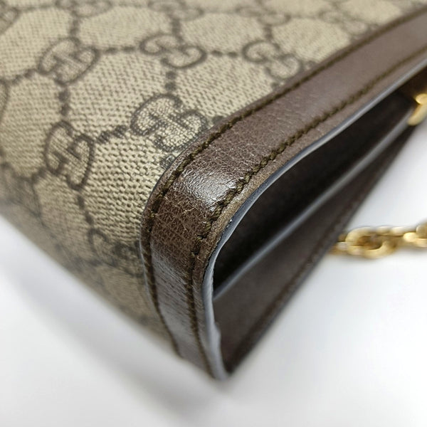 Ophidia Small Monogram Coated Canvas Beige