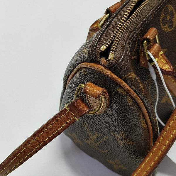 SPEEDY Nano Monogram Coated Canvas Brown
