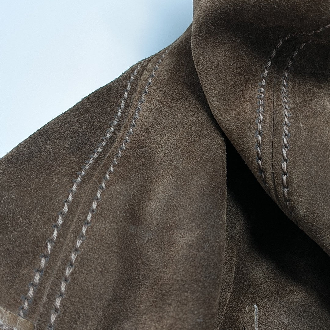 Suede Bucket Bag Brown