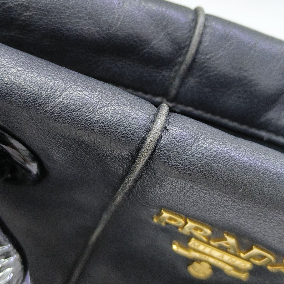 Quilted Calfskin Shoulder Bag Black