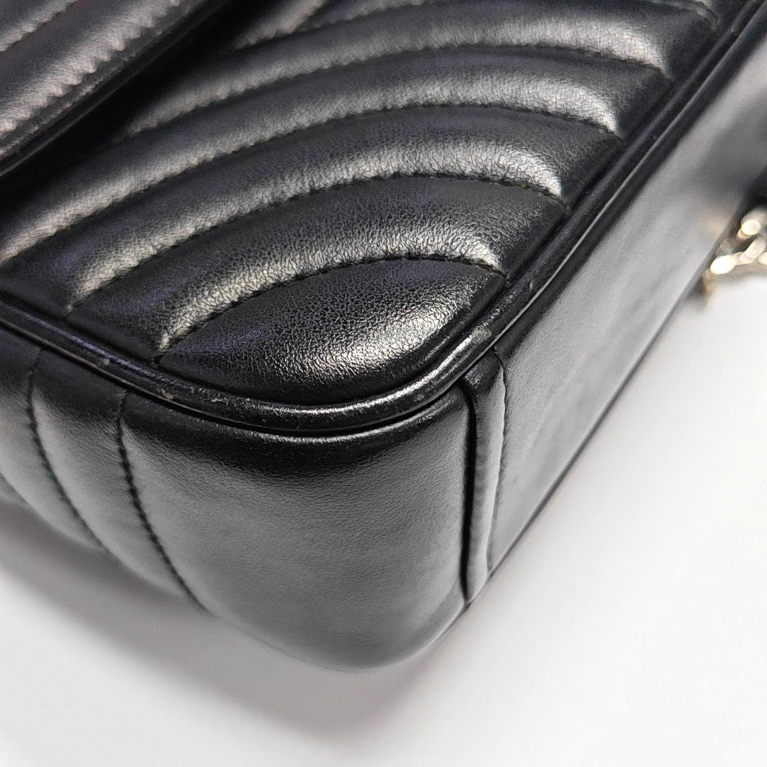 Diagramme Medium Quilted Calfskin Black