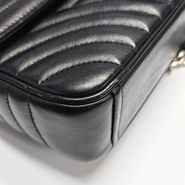 Diagramme Medium Quilted Calfskin Black