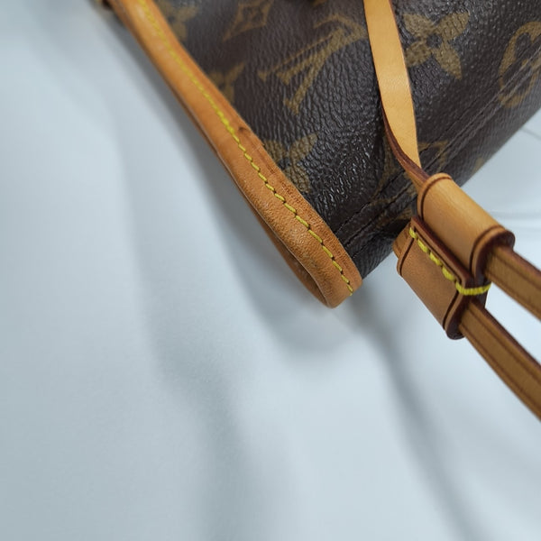 NEVERFULL MM Monogram Coated Canvas Brown