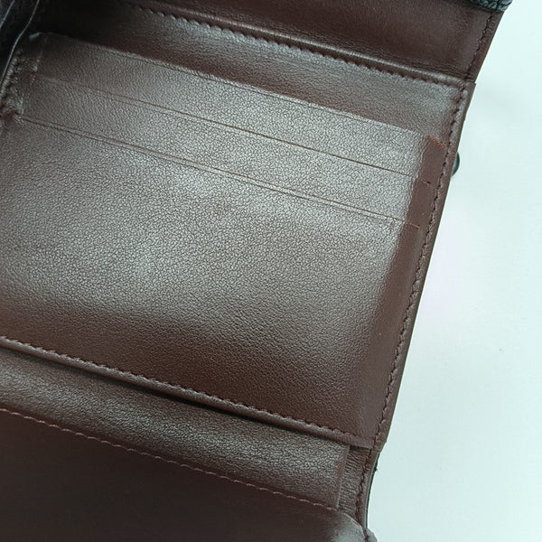 Quilted Grained Calfskin Wallet Black