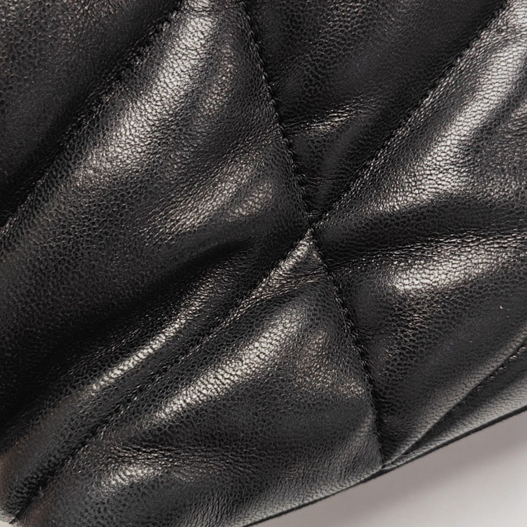 PUFFER Small Quilted Lambskin Black