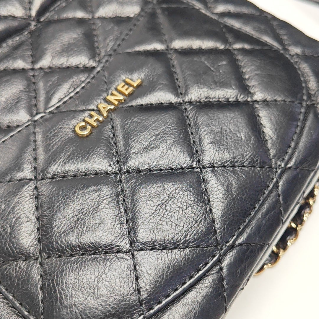 TRENDY CC Quilted Calfskin Black