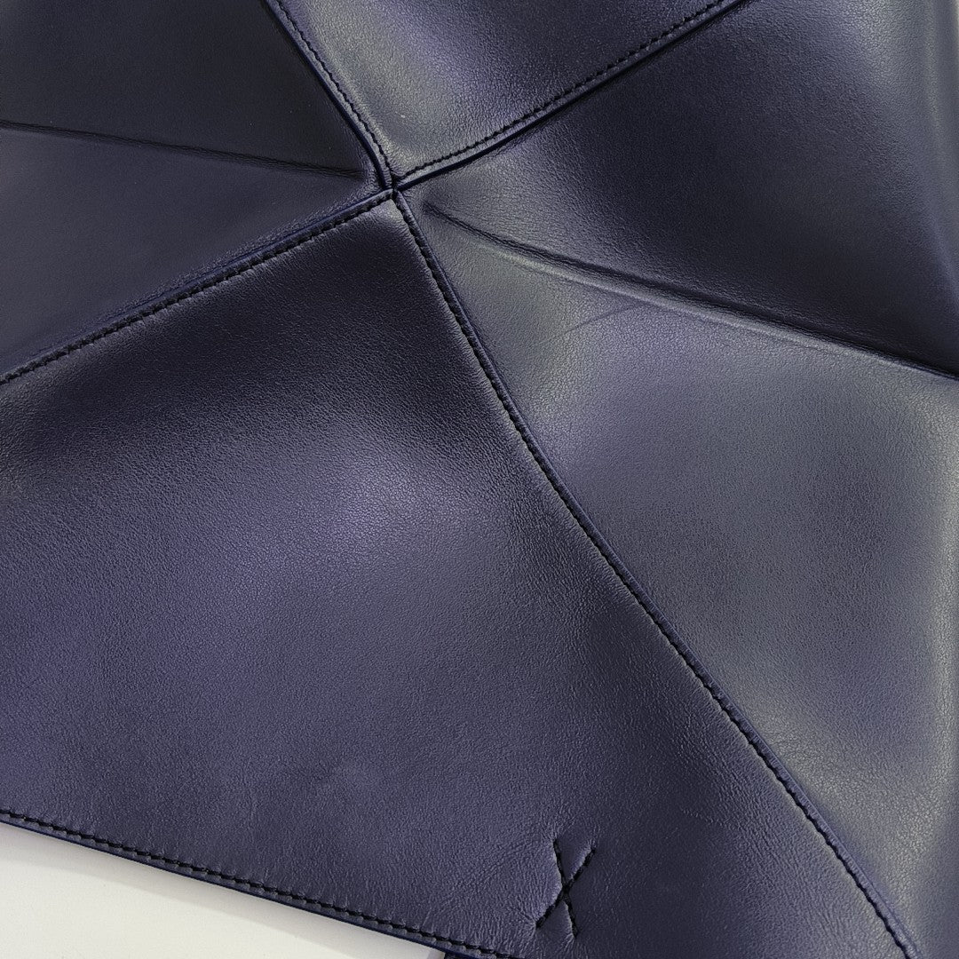 Puzzle Fold Extra Large Quilted Calfskin Blue