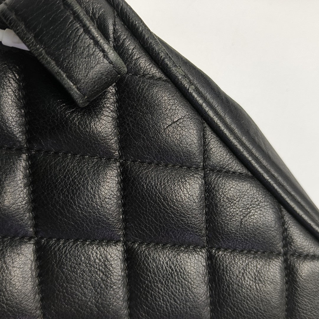 Quilted Calfskin Clutch Black