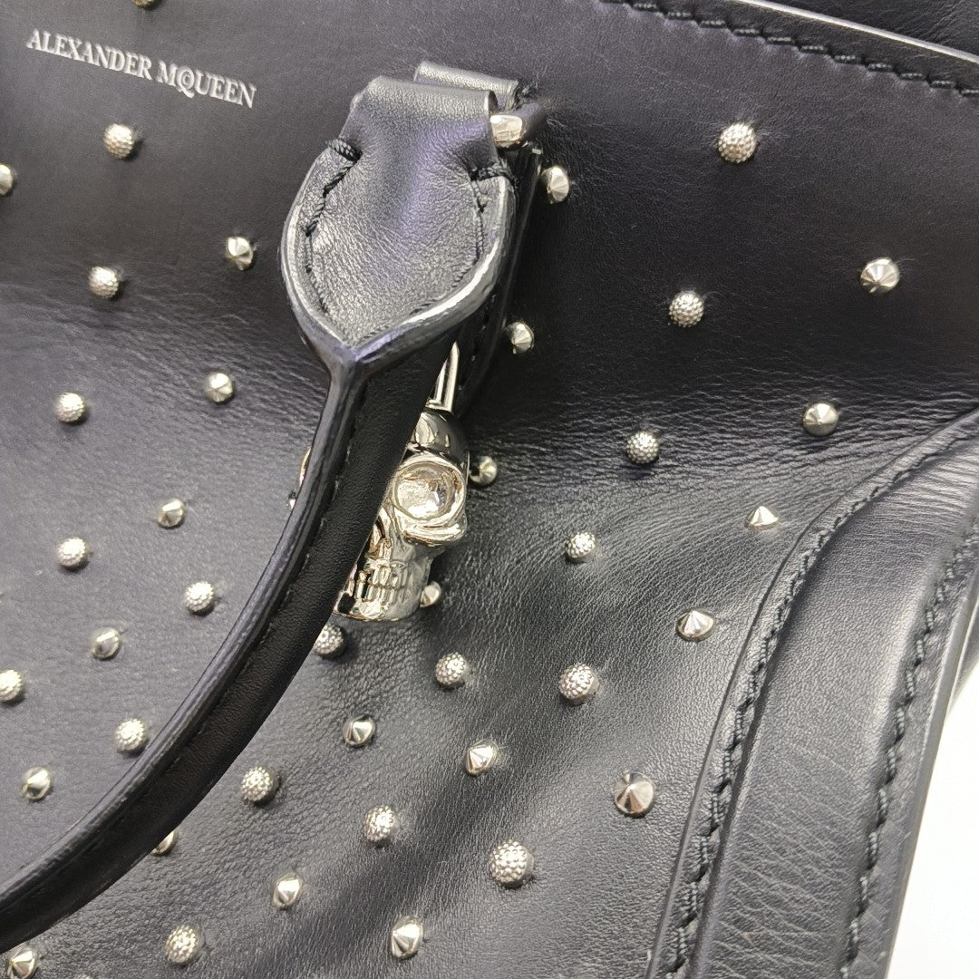 Leather Shoulder Bag Small Black