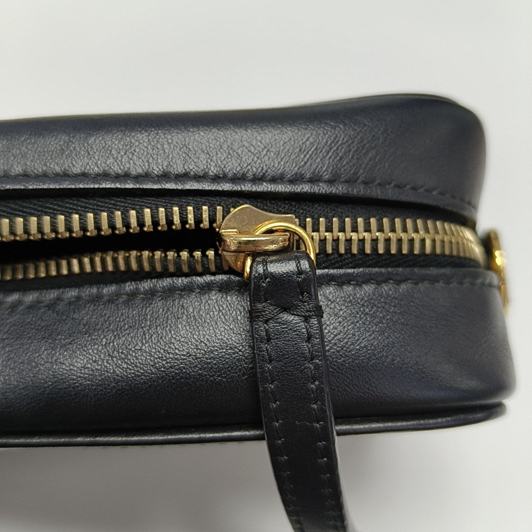 Coated Canvas Shoulder Bag Mini Brown