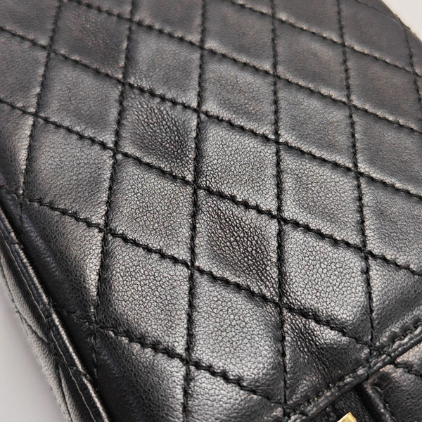80'S VANITY Mini Quilted Lambskin Black