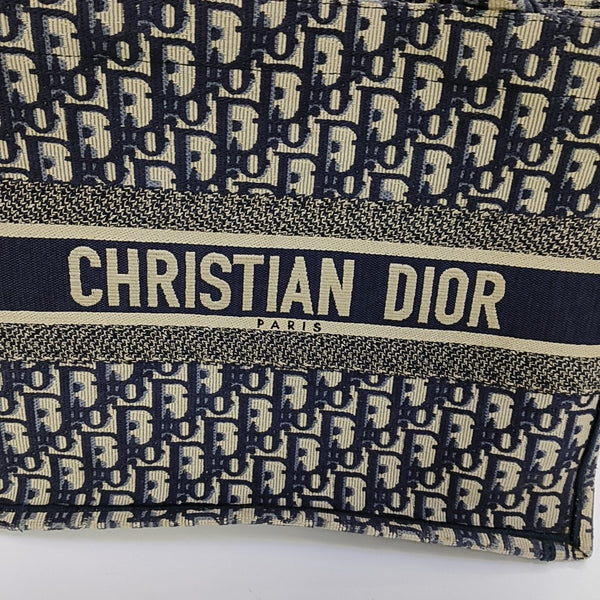 Book Tote Medium Oblique Canvas Blue