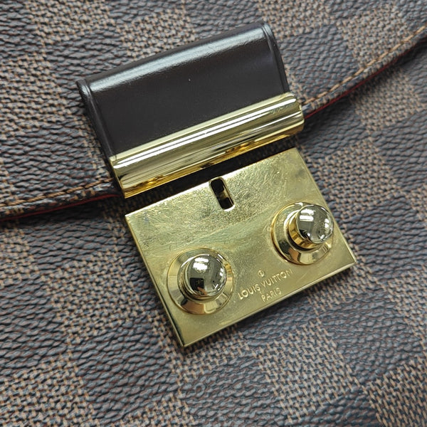 CROISETTE Damier Ebene Coated Canvas Brown