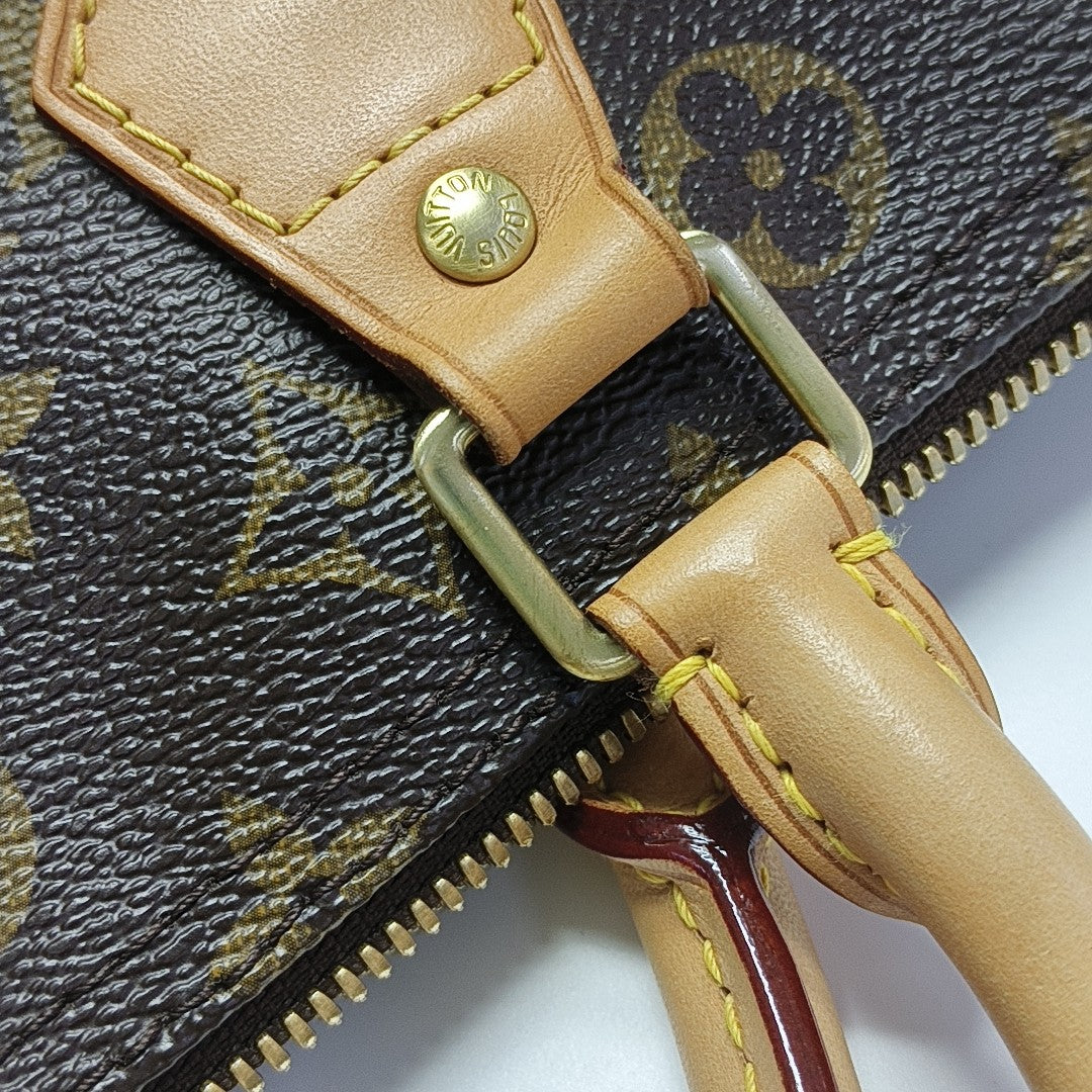 SPEEDY 30 Monogram Coated Canvas Brown
