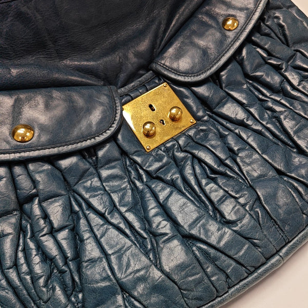 Miu Coffer Calfskin Blue