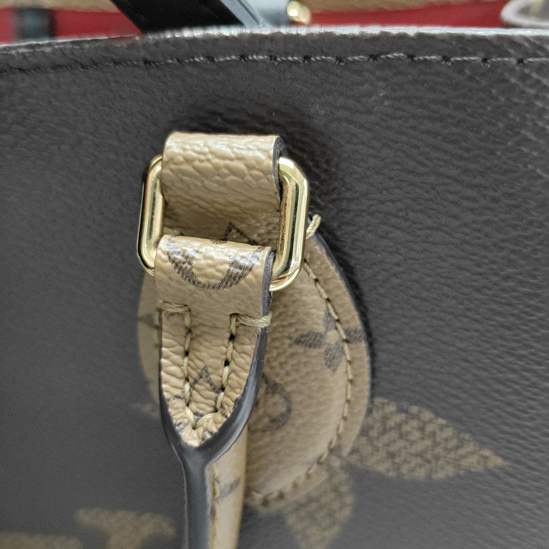 ONTHEGO MM Monogram Coated Canvas Brown