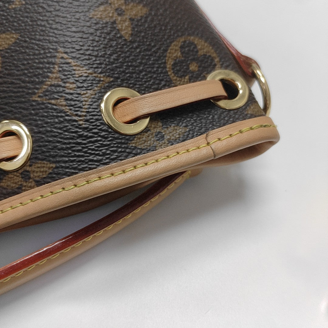 NOÉ Nano Monogram Coated Canvas Brown