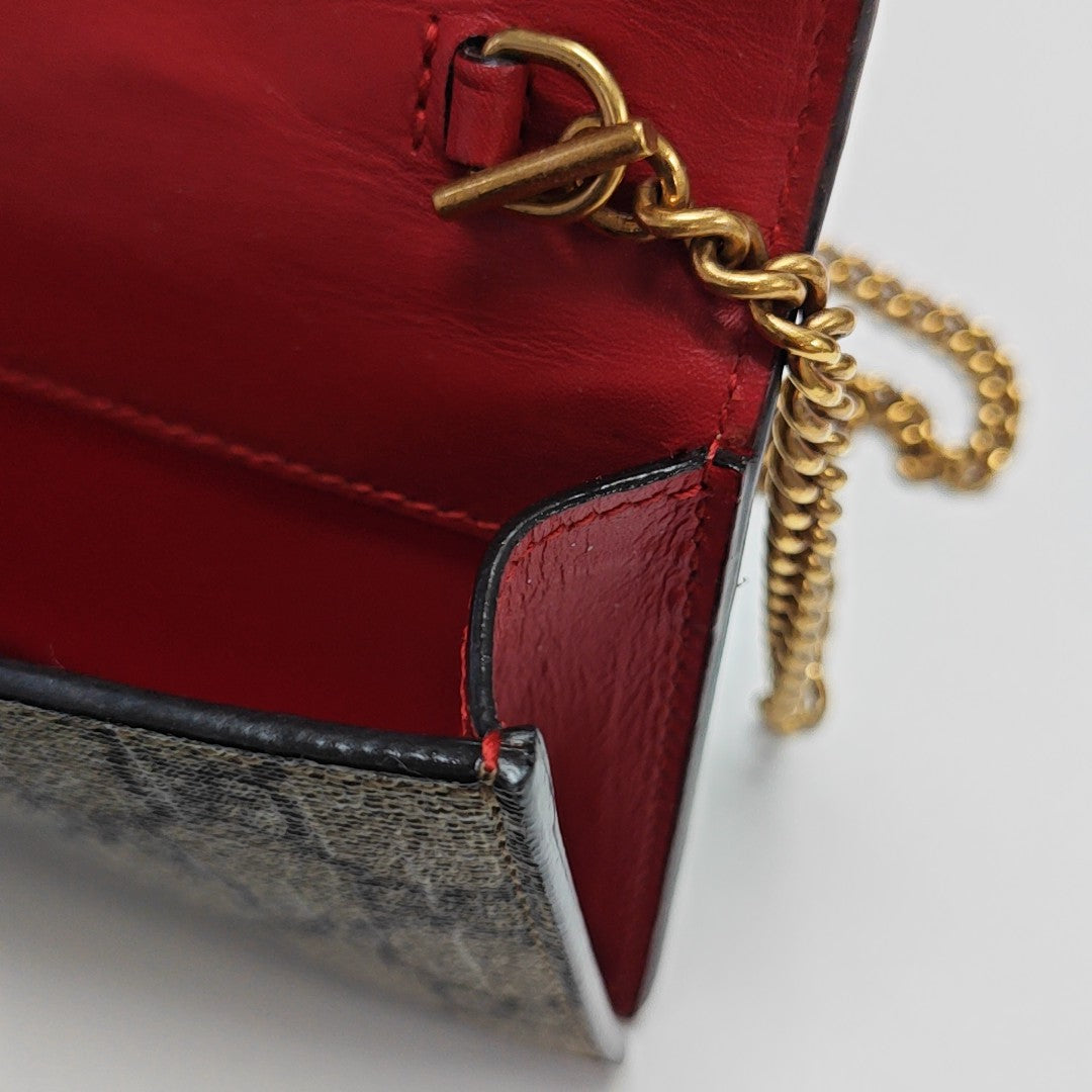 GG Supreme Mini Monogram Coated Canvas Beige