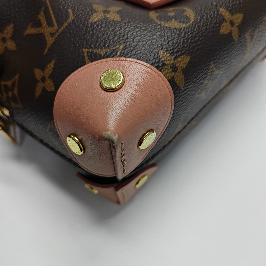 PETITE MALLE Monogram Coated Canvas Brown