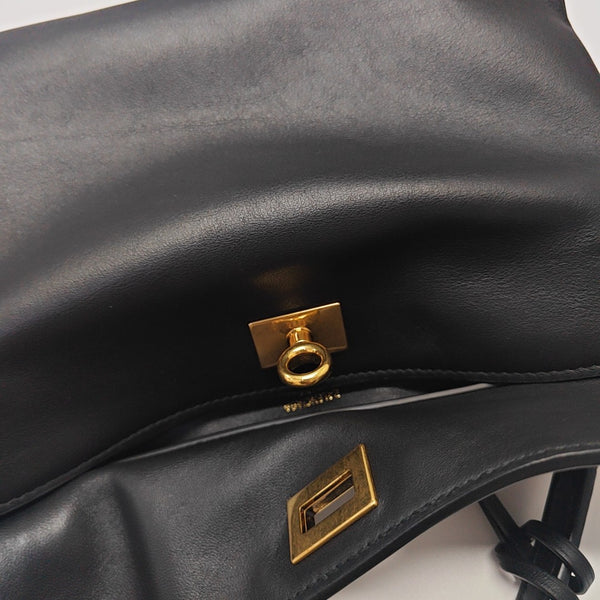 Calfskin Shoulder Bag Mini Black