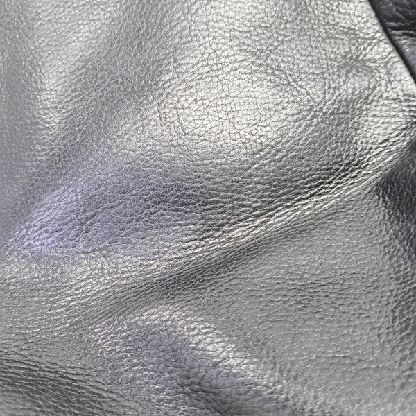 Leather Top Handle Bag Black