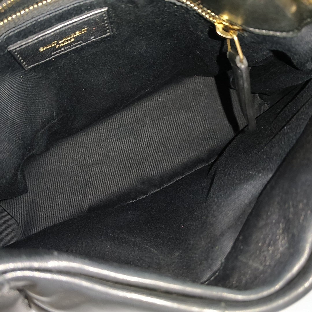 PUFFER Small Quilted Lambskin Black