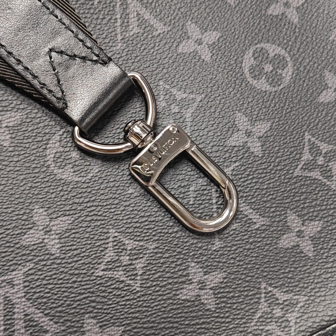 TRIO Monogram Coated Canvas Gray