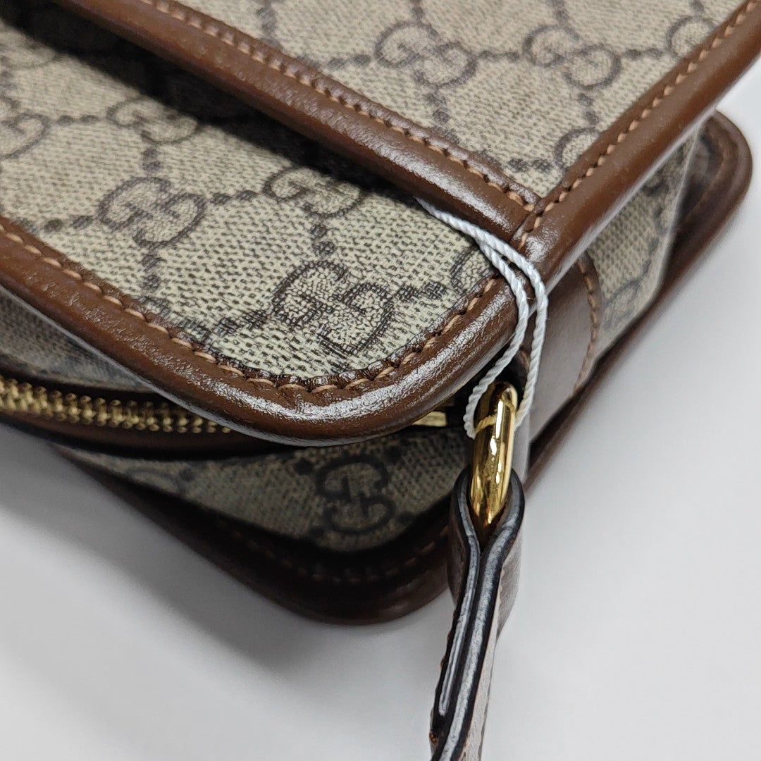 GG Supreme Mini Monogram Coated Canvas Beige