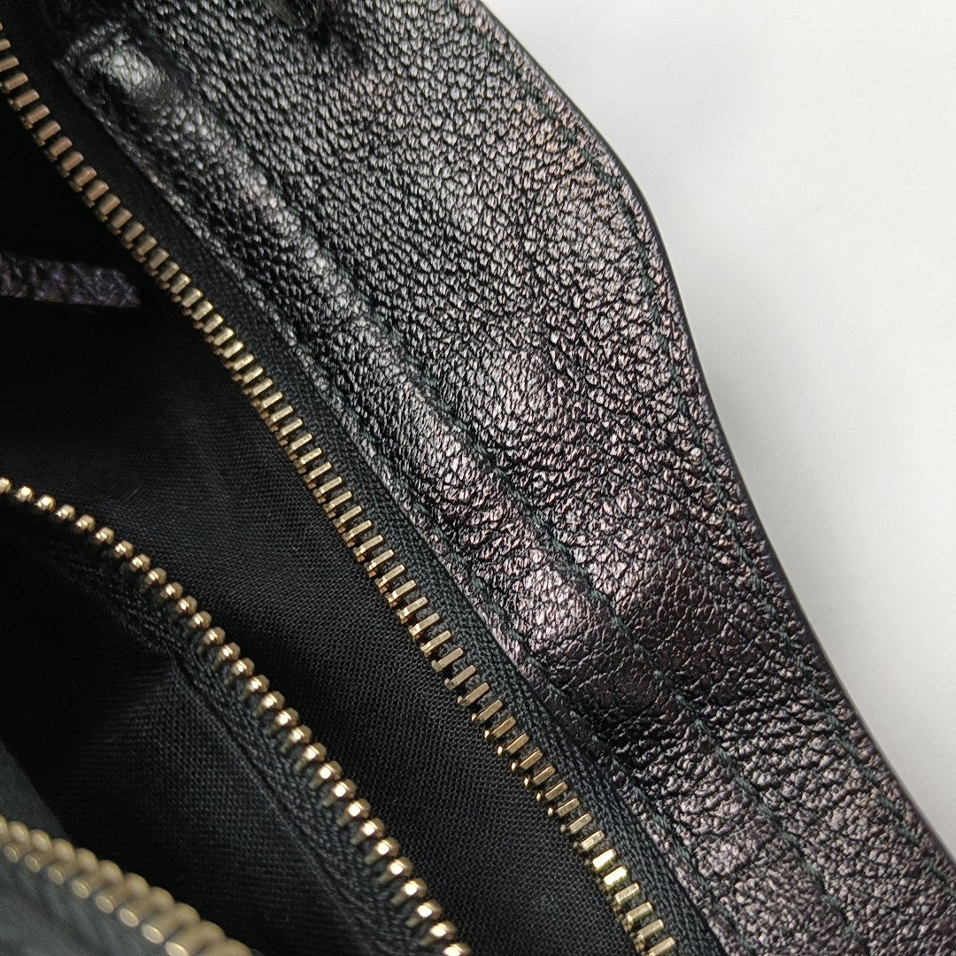 Classic Metallic Edge City Medium Lambskin Black