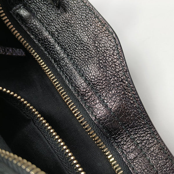 Classic Metallic Edge City Medium Lambskin Black