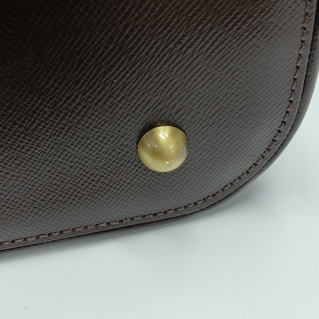 Calfskin Top Handle Bag Brown