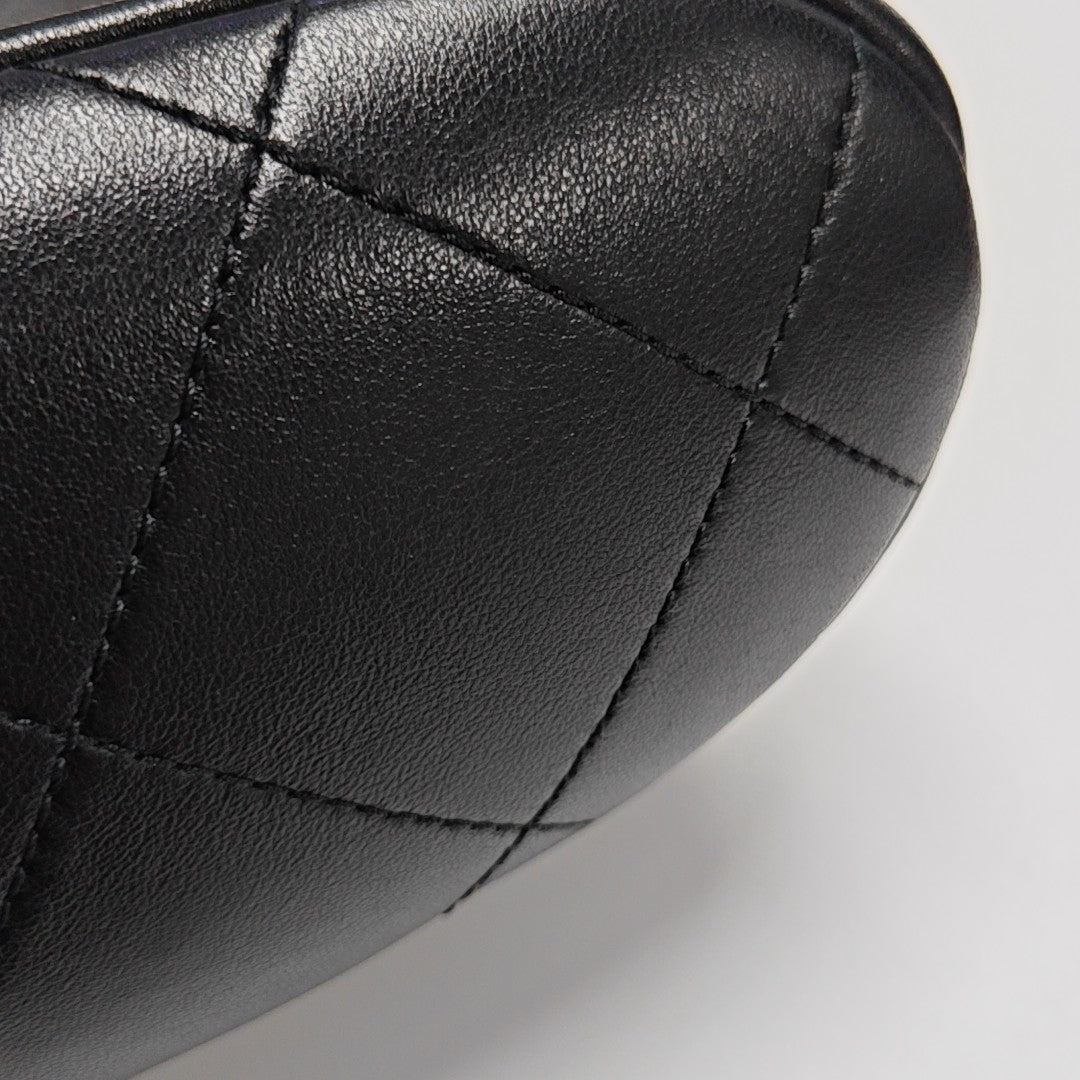 COCO LOVE Quilted Lambskin Black