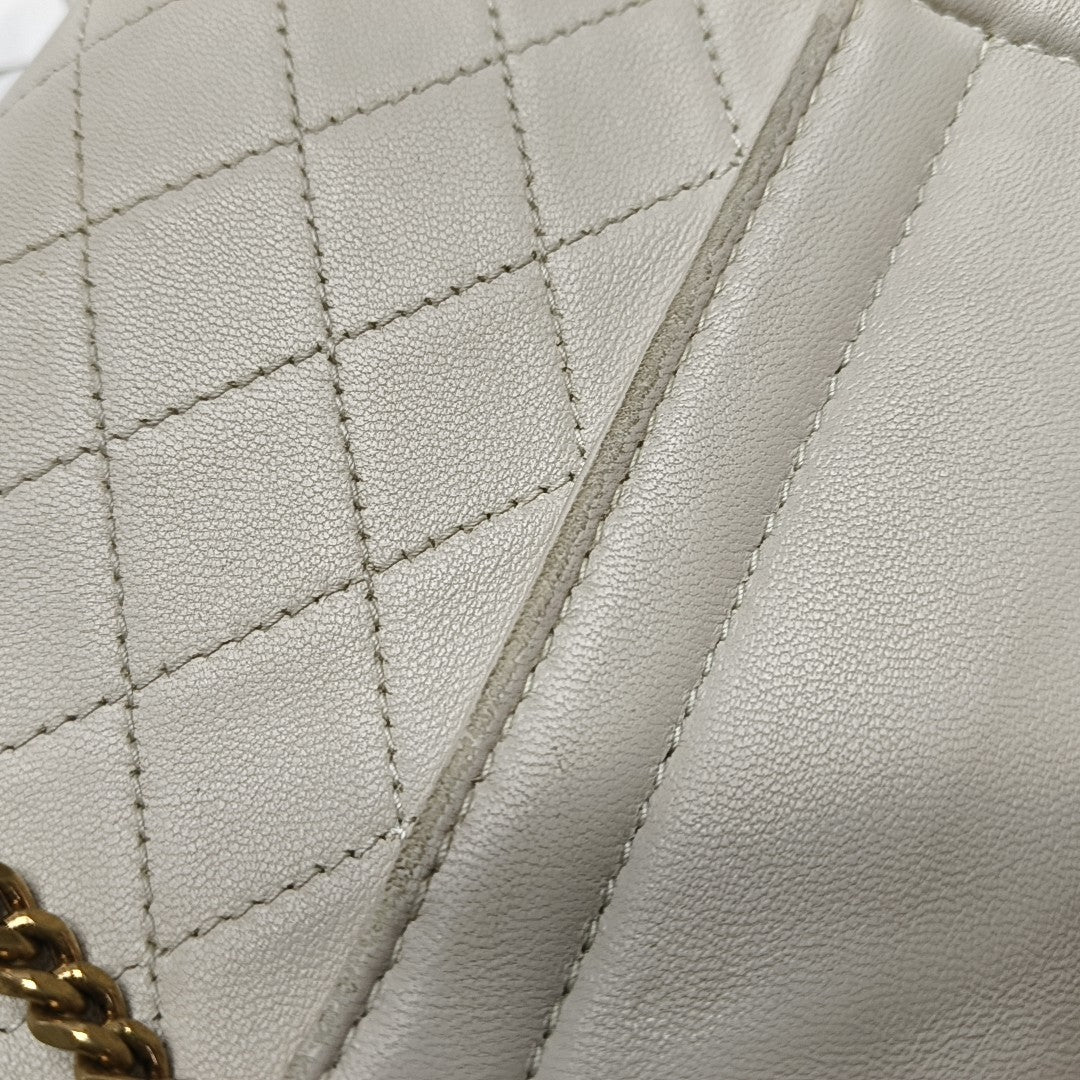 NOLITA Mini Quilted Lambskin White