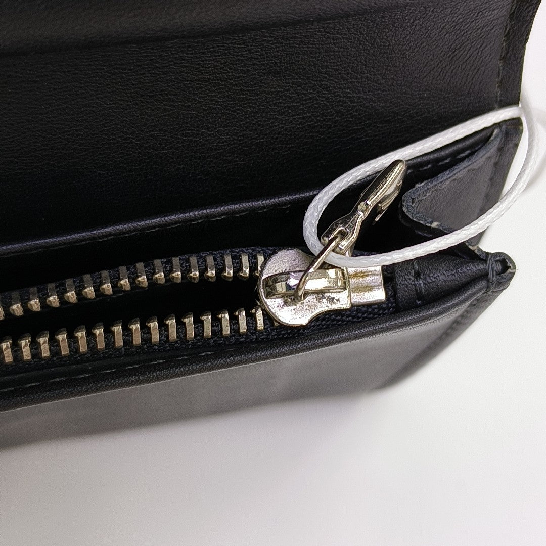 BRAZZA Damier Coated Canvas Blue Wallet