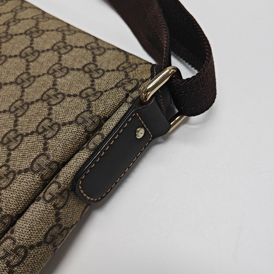 Monogram Coated Canvas Shoulder Bag Beige