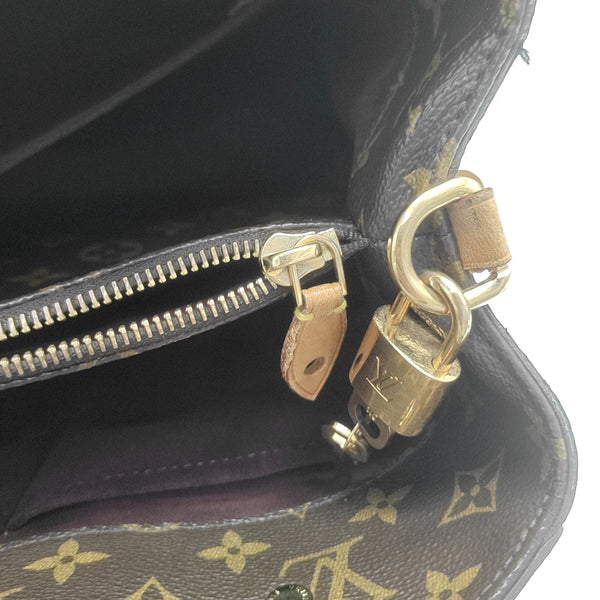MONTAIGNE GM Monogram Coated Canvas Brown