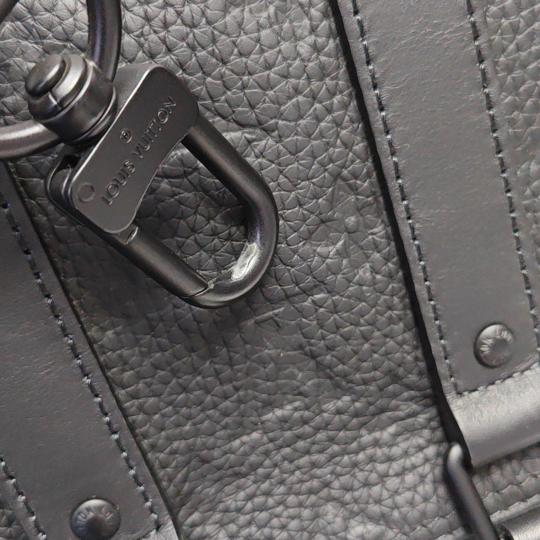 KEEPALL 25 Monogram Calfskin Black