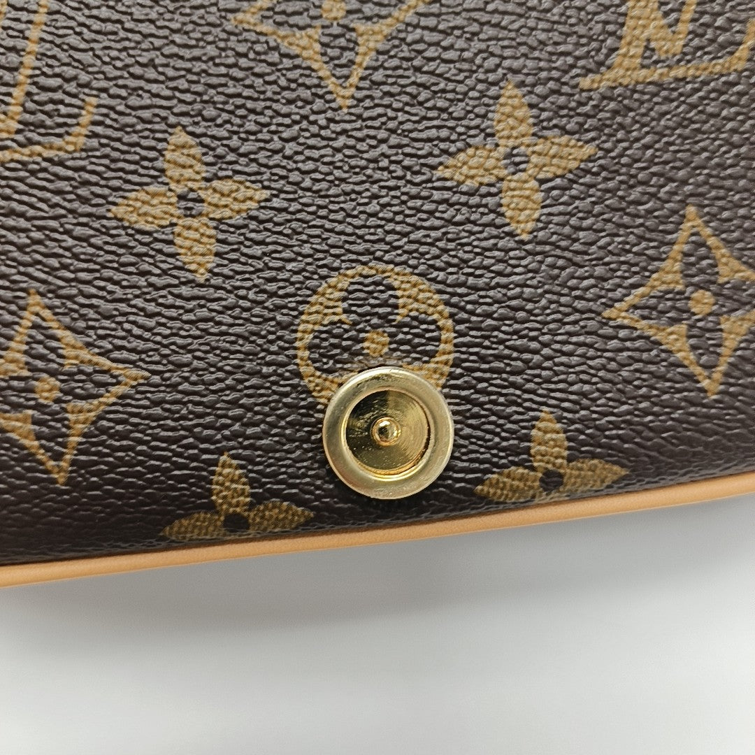 DIANE Nano Monogram Coated Canvas Brown