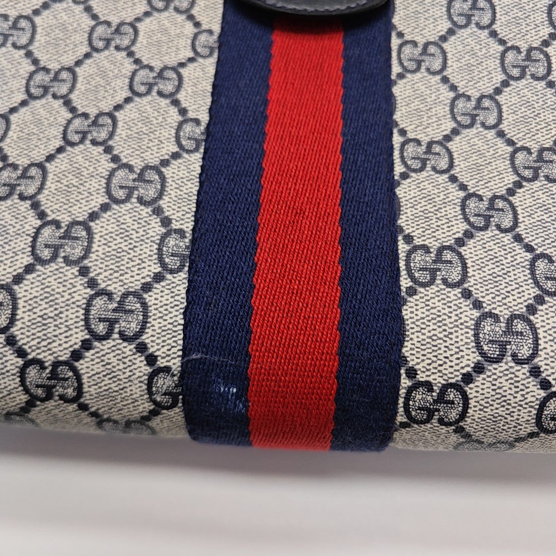 Monogram Coated Canvas Shoulder Bag Gray
