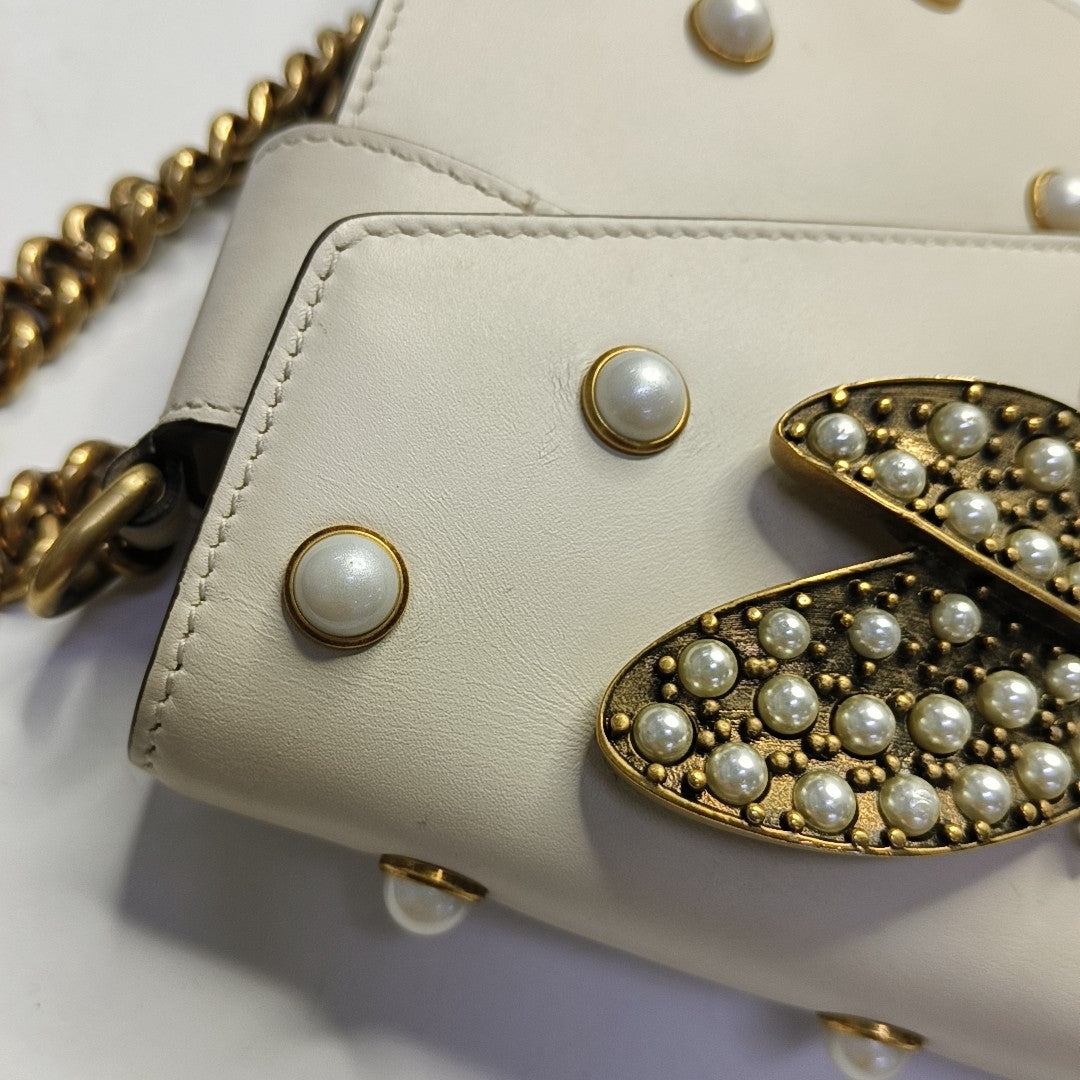 Queen Margaret Mini Calfskin White