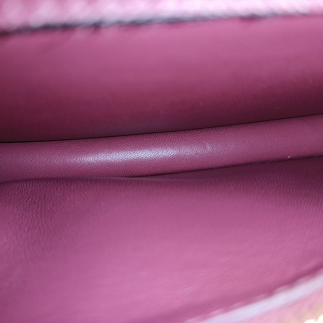 Saffiano Calfskin Shoulder Bag Red