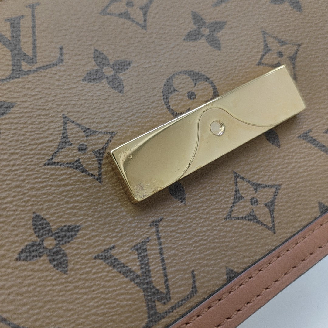 DAUPHINE Mini Monogram Coated Canvas Brown