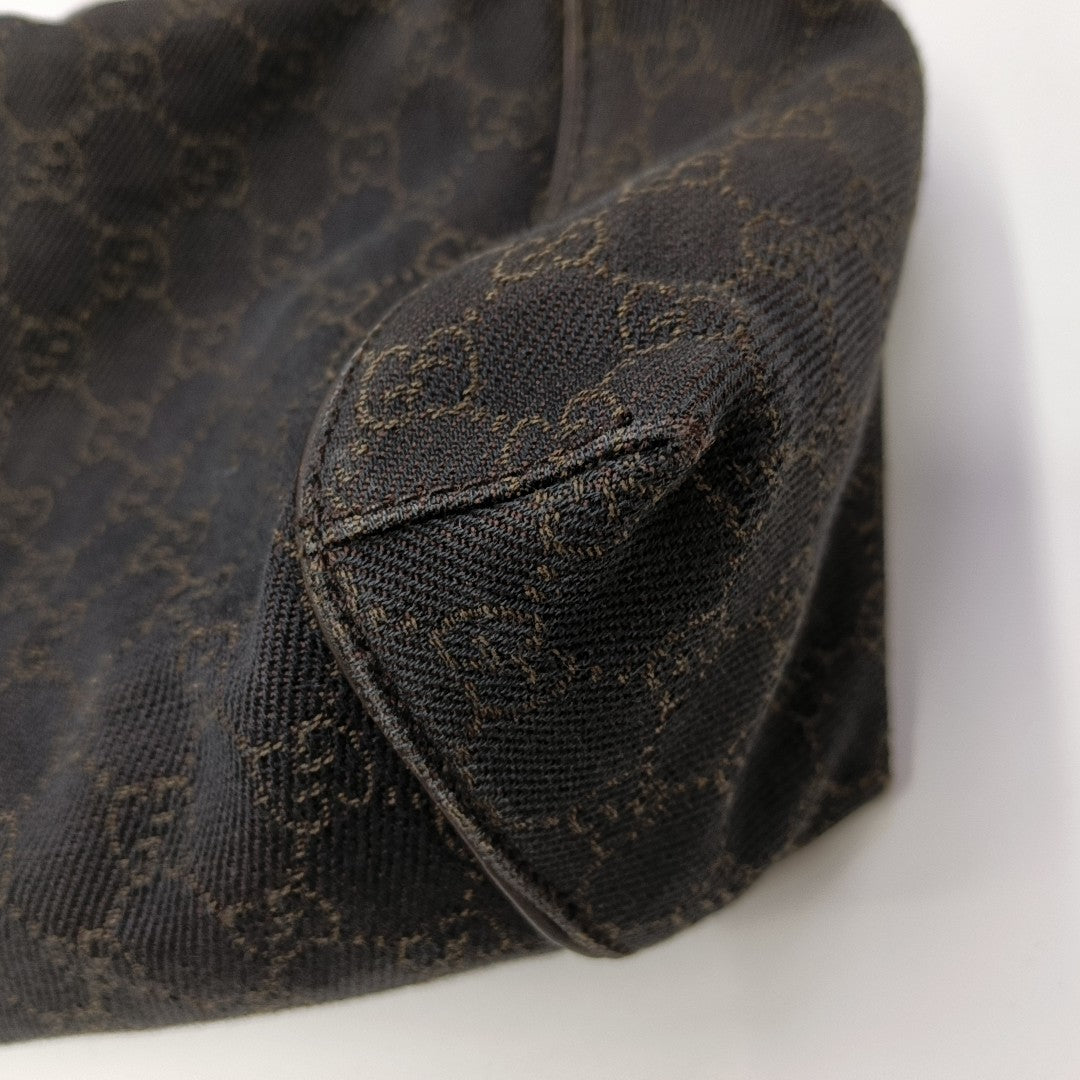 Monogram Canvas Shoulder Bag Brown
