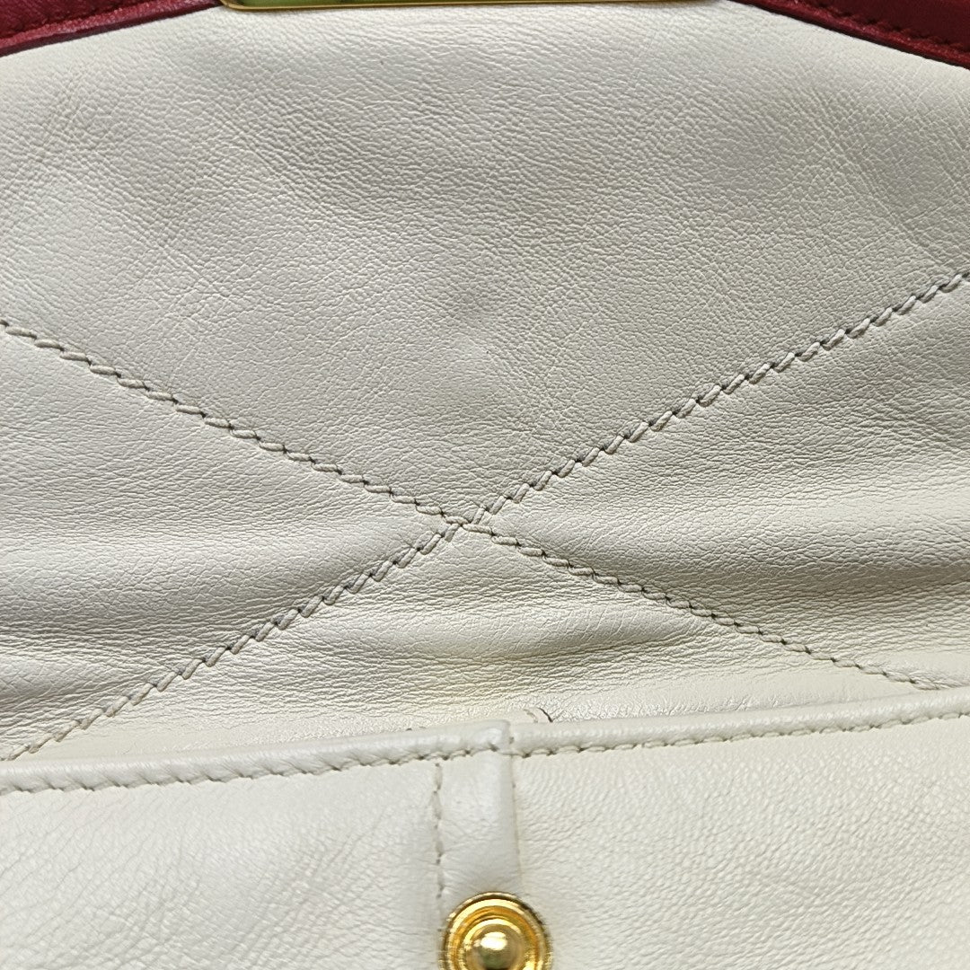 Quilted Lambskin Shoulder Bag Red