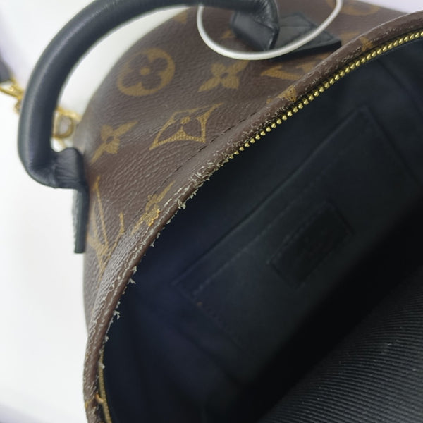 PALM SPRINGS Mini Monogram Coated Canvas Brown
