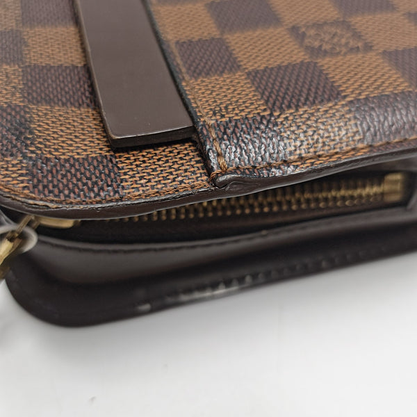 SAINT LOUIS Damier Ebene Coated Canvas Brown
